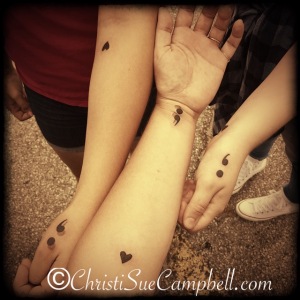 Our Project Semicolon tattoos